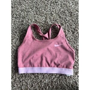 Nike Dri-FIT Sports Bra Medium Pink Heathered‎ Racerback Activewear